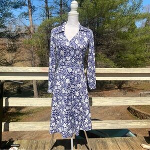 Vintage collared wrap dress